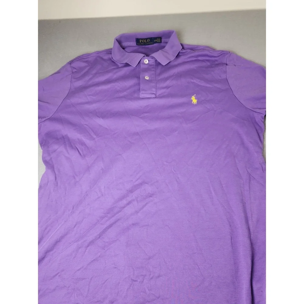 Lot of 3 Polo Ralph Lauren Short Sleeve Polo Shirts Men's Size L